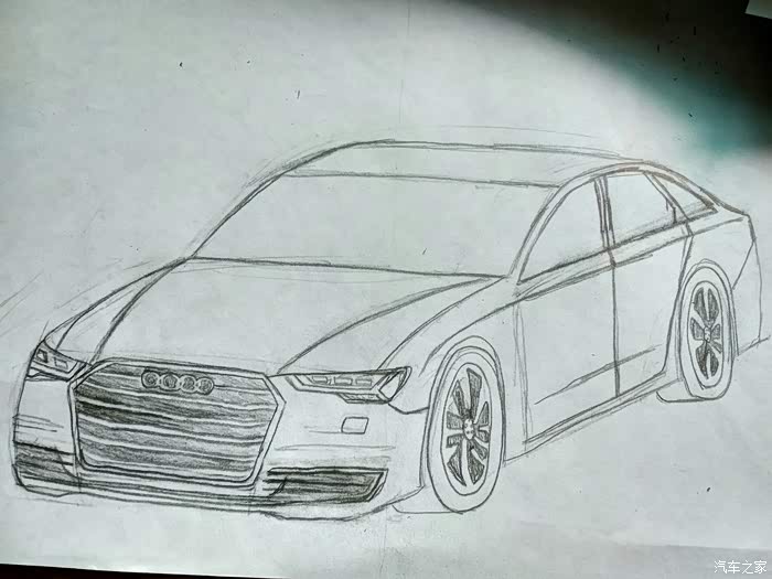 手绘顶配奥迪a6成果展示