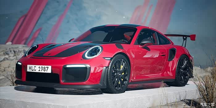 porschegt2rs红黑色大尾翼帅气逼人