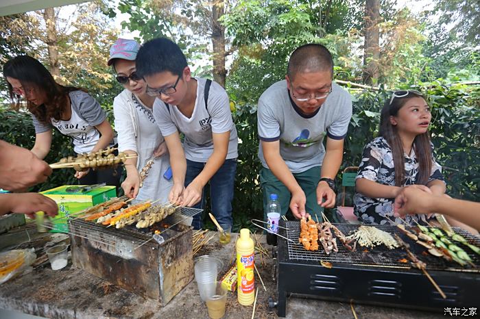 石榴红村烧烤聚餐活动汽车之家ax7湖北车友会