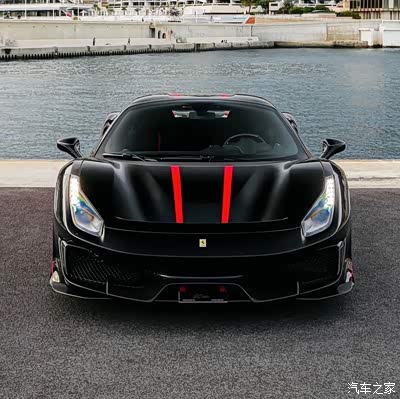 黑色的法拉利 ferrari 488 pista s,真美呀