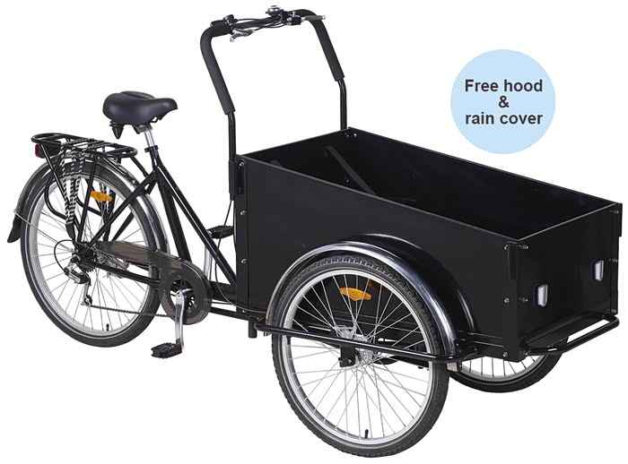 国内有没有倒三轮自行车,前面带一个可以坐人的车斗的那种.