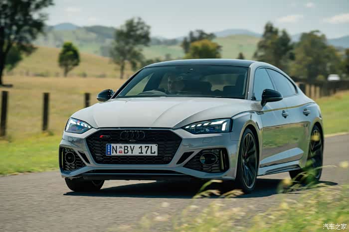 春暖花开的季节开着水泥灰奥迪rs5出赏油菜花