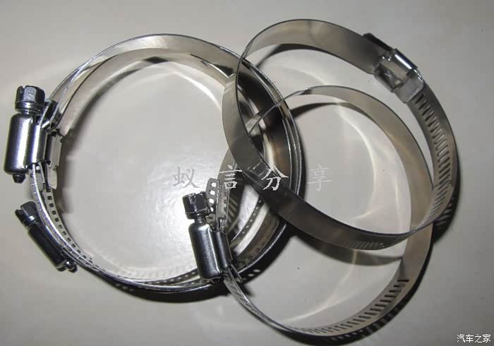 280速派为方便自己动手,把弹性弹簧卡箍换成喉箍