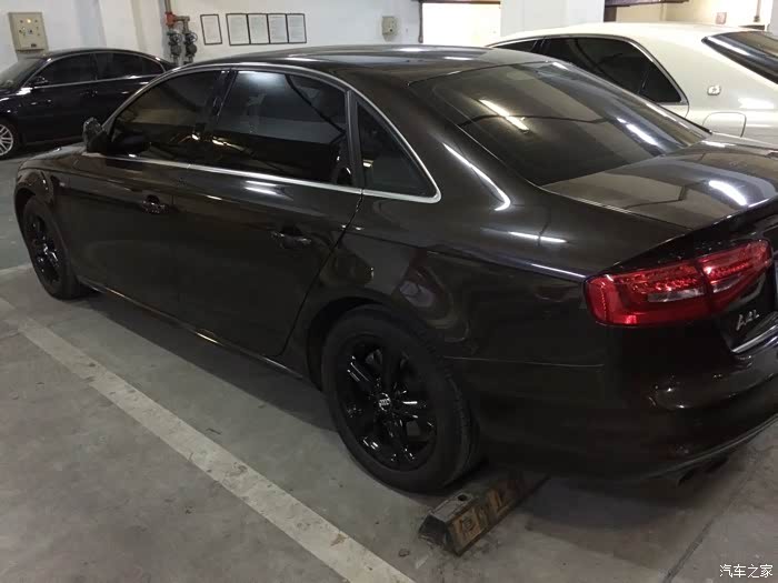 【图】a4个运棕外轮毂喷黑烤漆 轮毂盖更换效果_奥迪a4l论坛_汽车之家