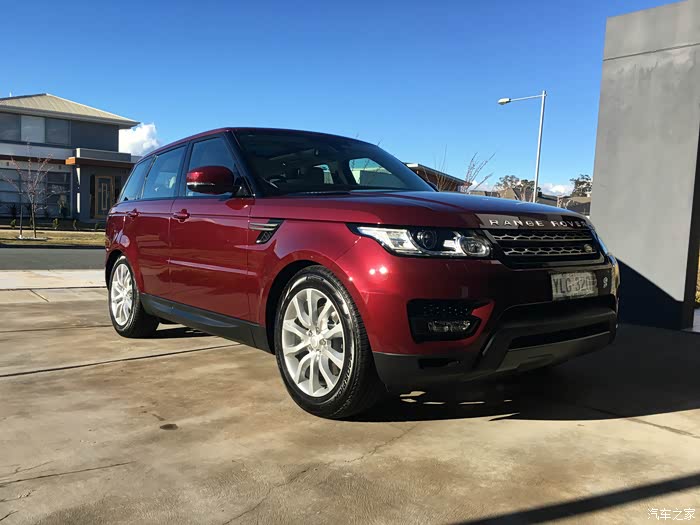 澳洲枣红色揽胜运动版提车 3.0柴油se