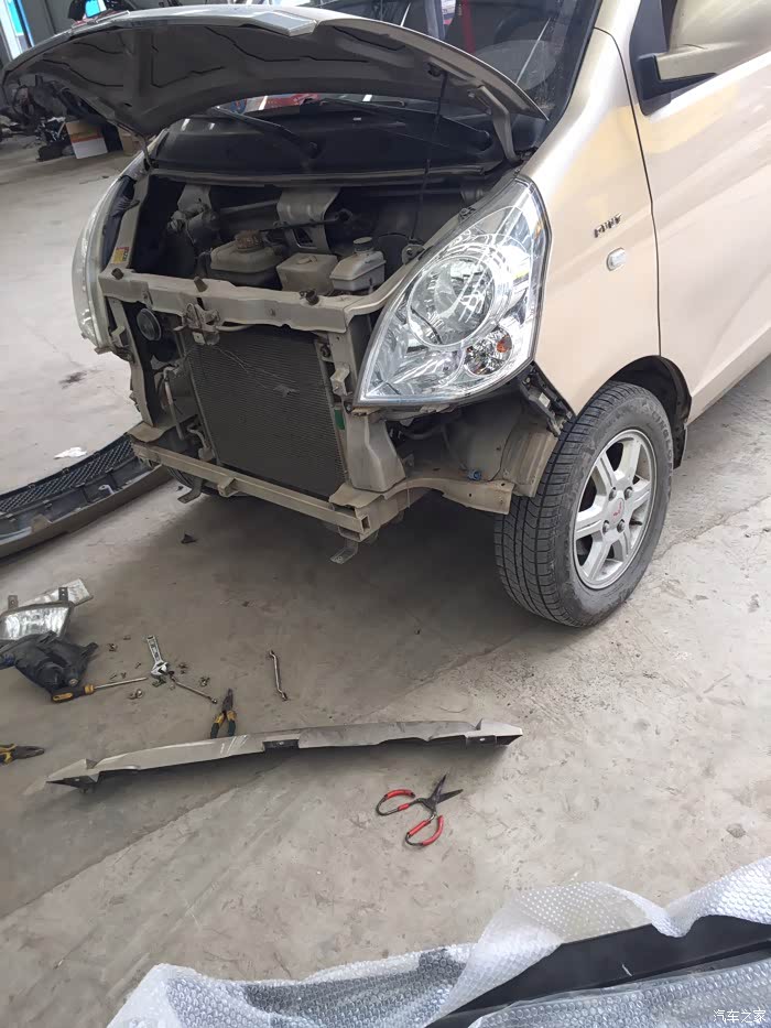 自己动手换前杠