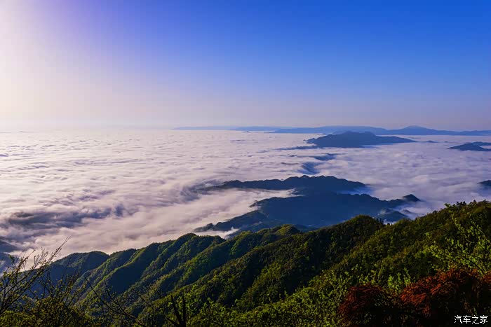 携手小v入云端走进新化古台山日出云海