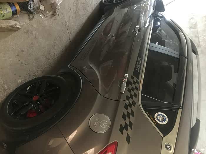 【图】【江西长安车友会】周末自己动手改升窗贴纸_长安cs35论坛_汽车