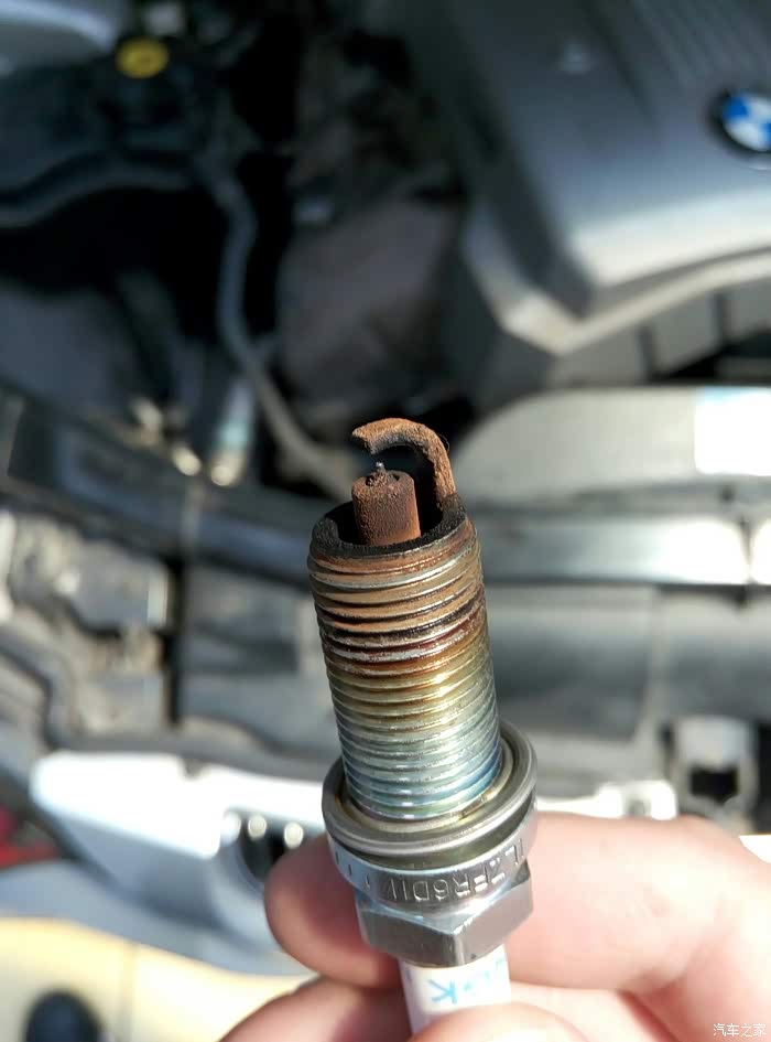 【图】老款e90325,7万多公里的火花塞_宝马3系论坛_汽车之家论坛
