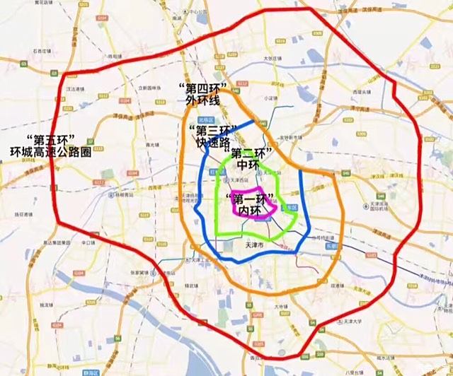 北京五环路地图高清图片