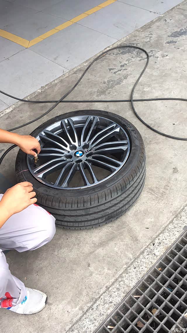 【图】新5系轮胎轧钉子,补胎3点忠告_宝马5系论坛_汽车之家论坛