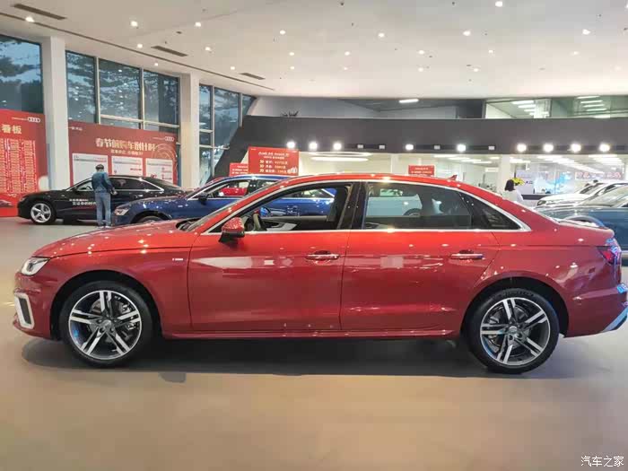 奥迪a4l斗牛士红实拍这颜色也太美了