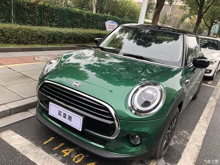 提车作业minicooper三门版英伦绿太好看啦