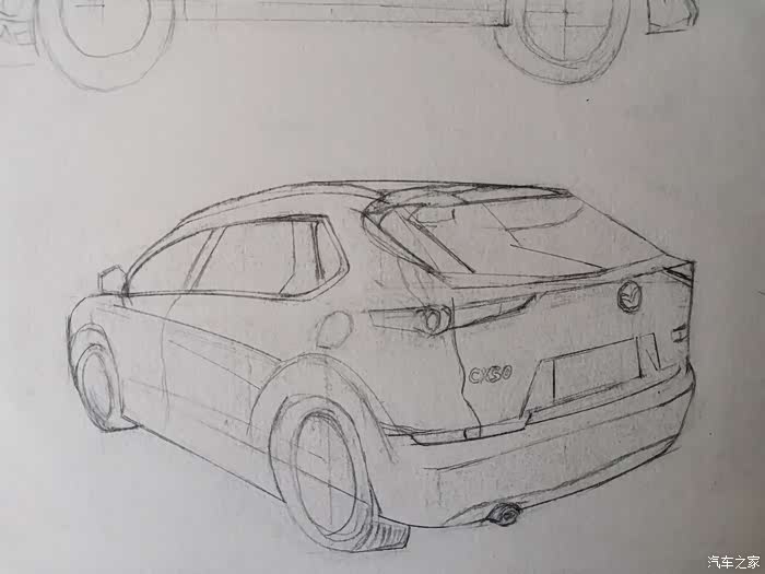 【图】汽车手绘#手绘马自达cx-30_汽车插画论坛_汽车之家论坛
