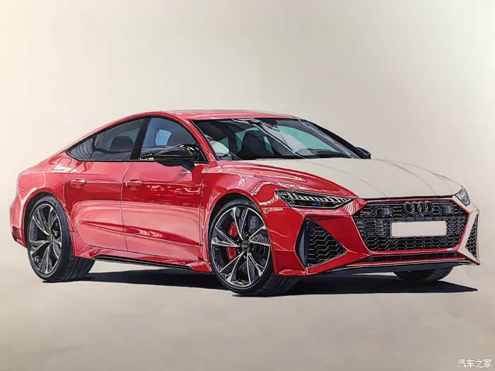 audirs7继续练习马克笔
