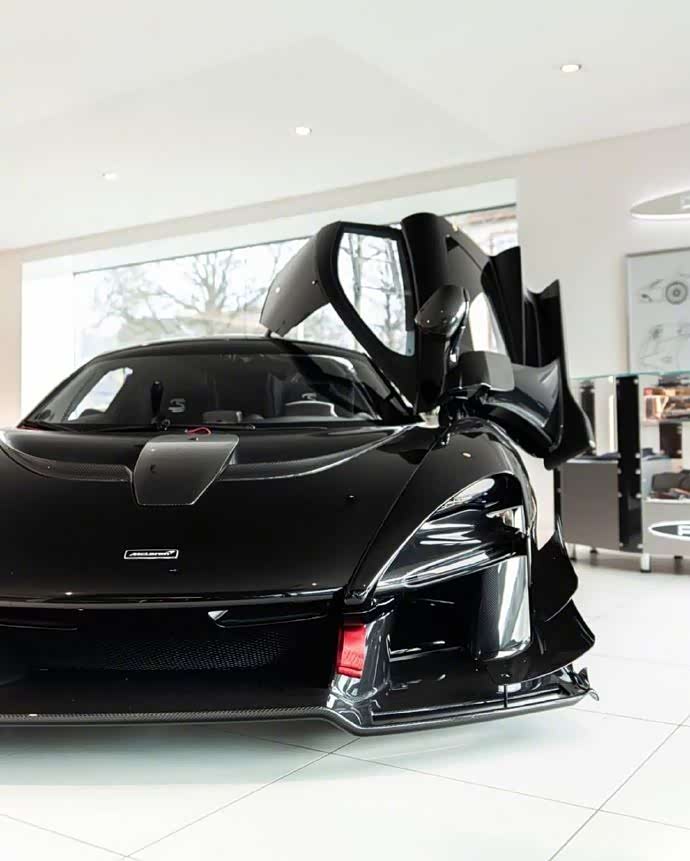 黑色迈凯伦senna gtr.