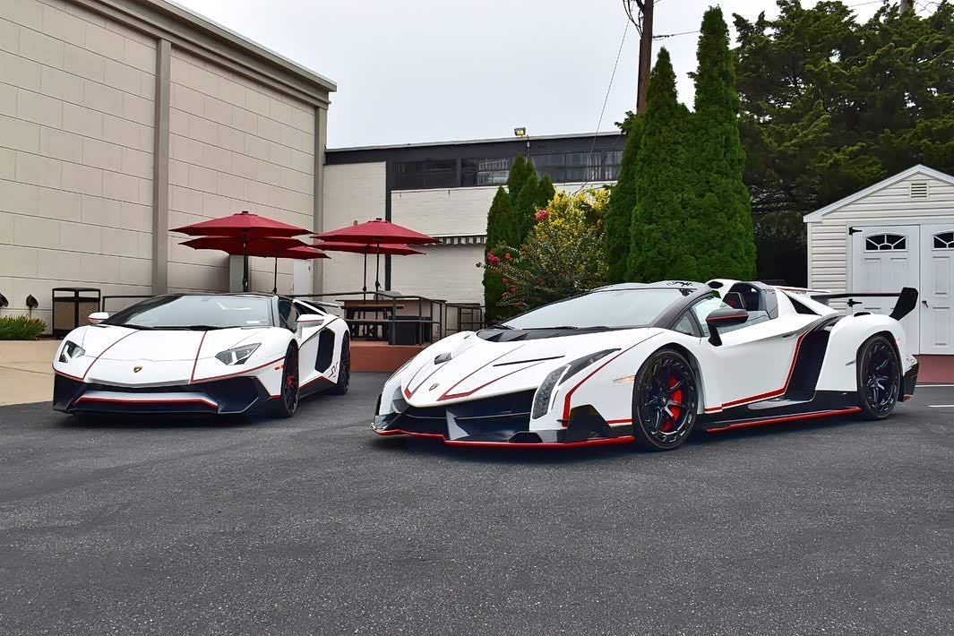 纽约长岛的那台白色的兰博基尼毒药veneno!