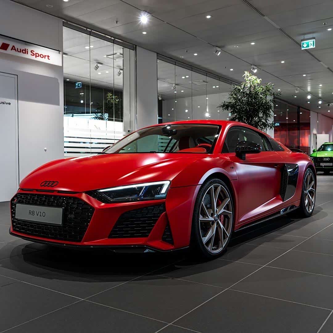 奥迪r8 v10 performance探戈红有范儿