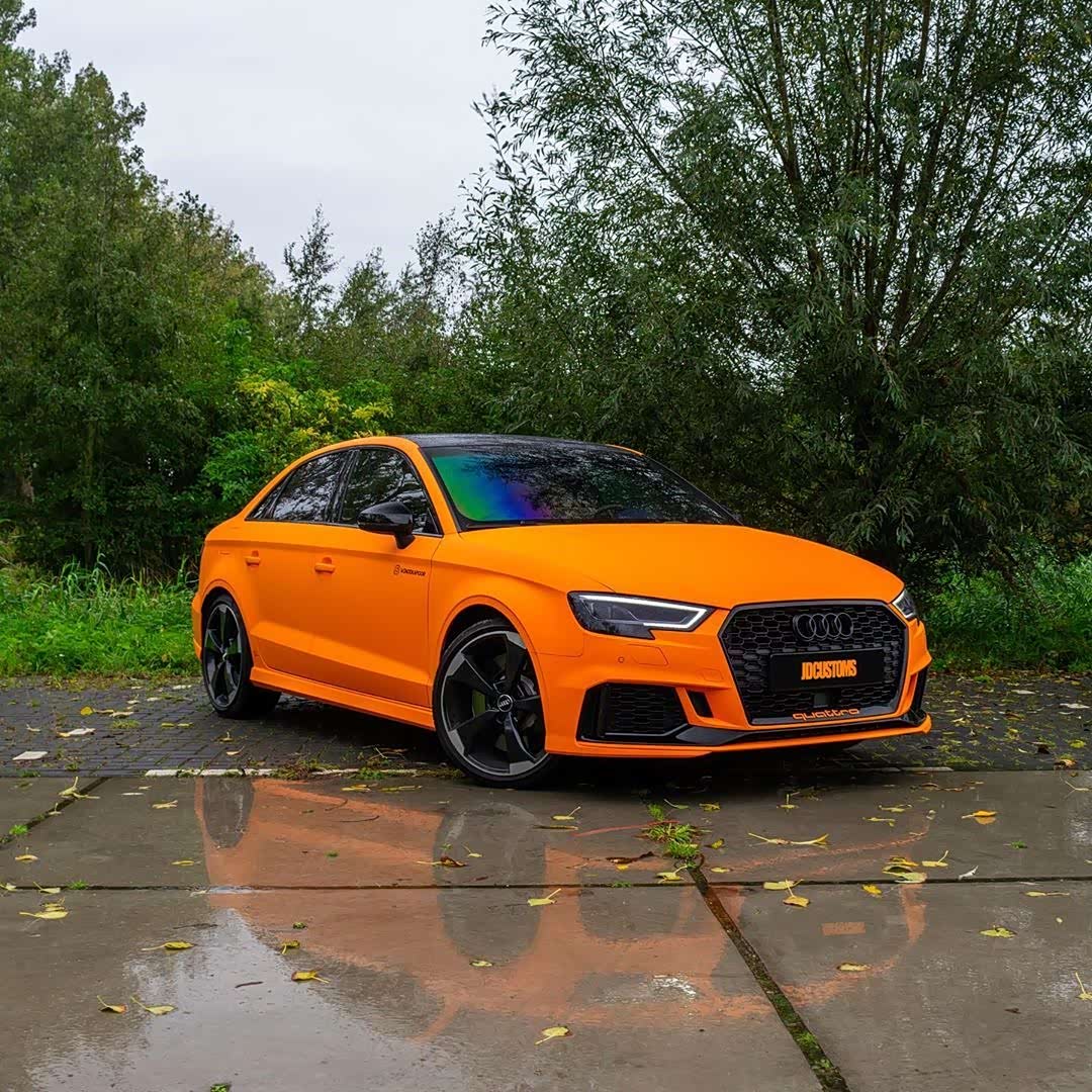 荷兰奥迪rs3橙色贴膜这个颜色好像熟透了的水果