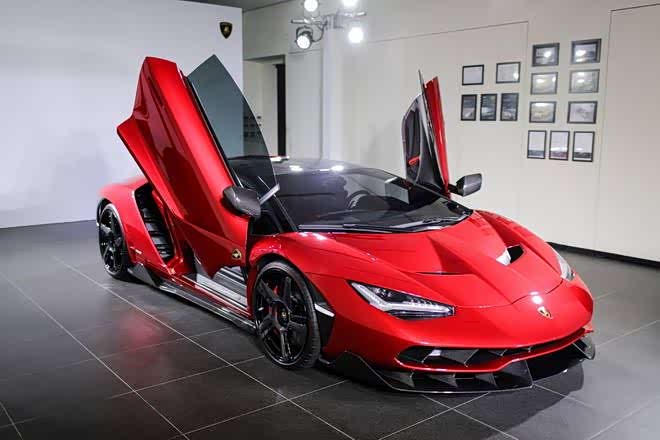 红色兰博基尼centenario lp770-4