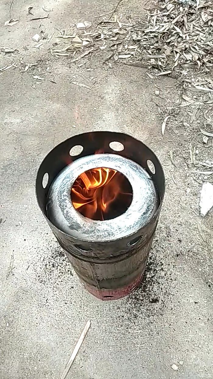 自制木煤气柴火炉图片