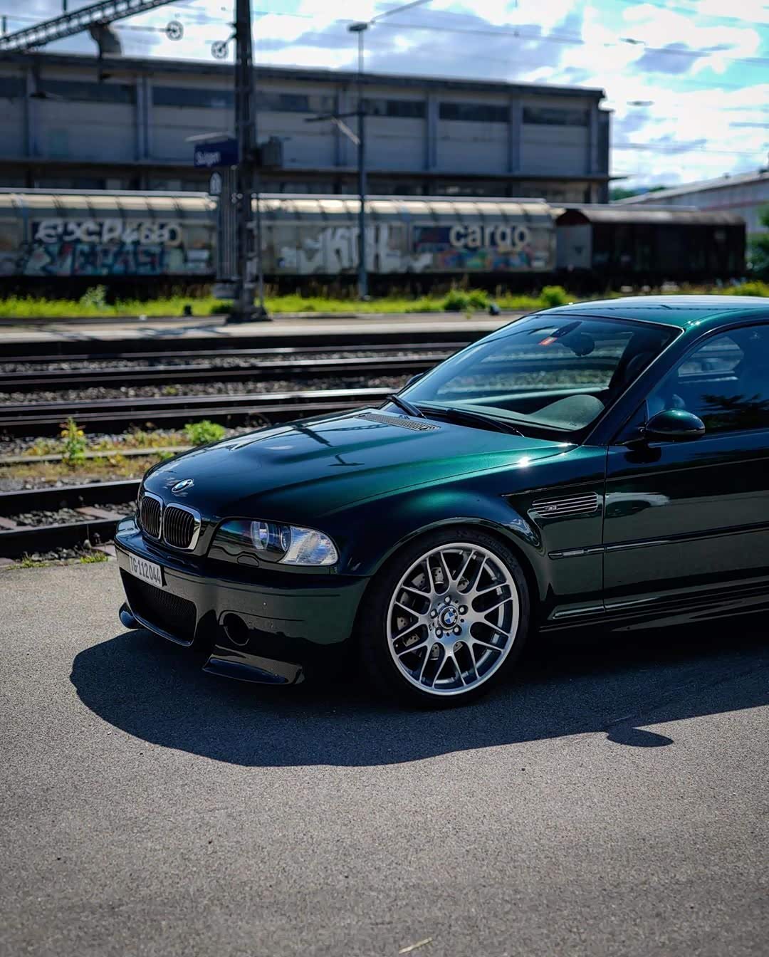 宝马e46 m3 csl牛津绿