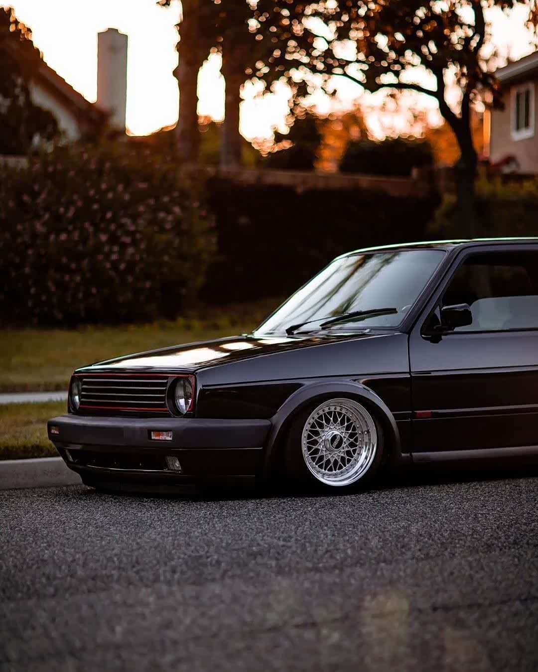 【图】迎着朝阳的golf mk2,经典小方盒改六缸._高尔论坛_汽车之家论坛