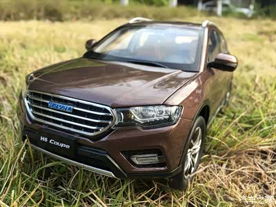 【哈弗h6酷派】草地里的棕褐色大车模.