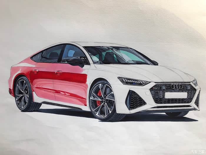 audirs7继续练习马克笔