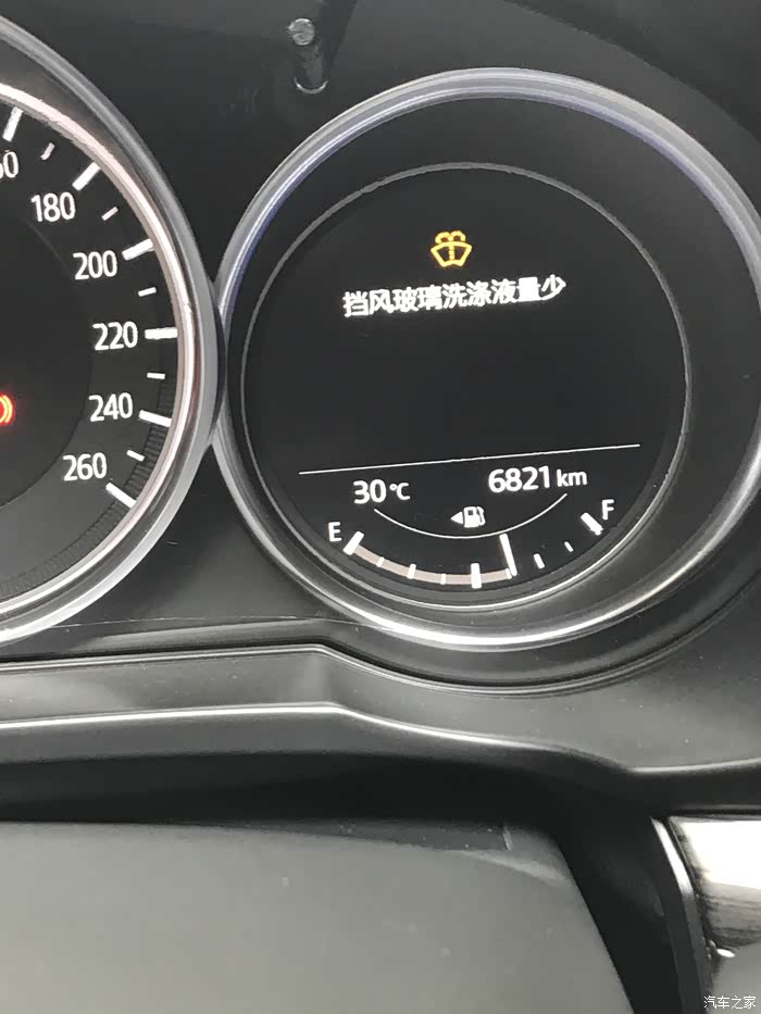 cx5玻璃水没了不会提示吗?