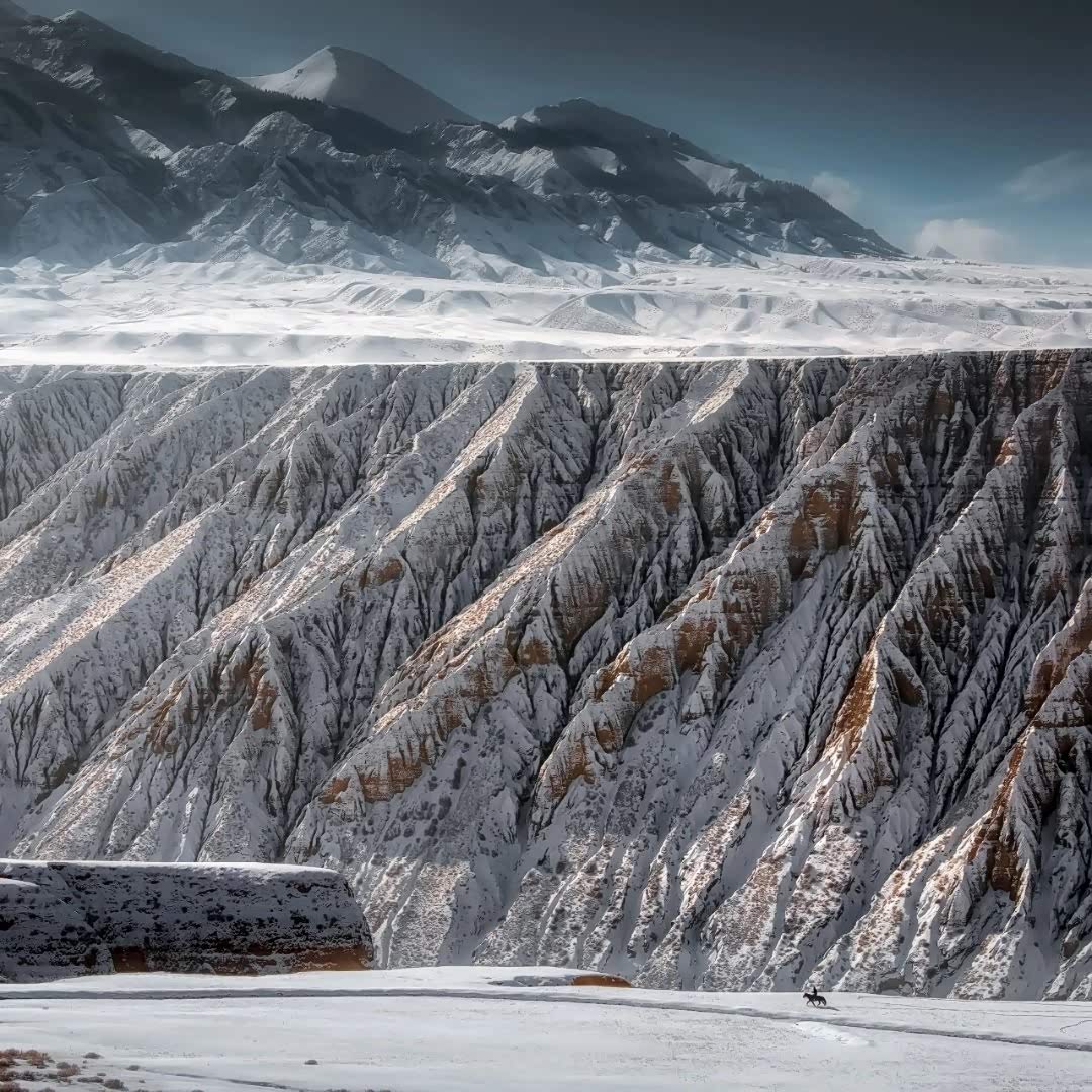 好壮观独山子大峡谷的冬天好美