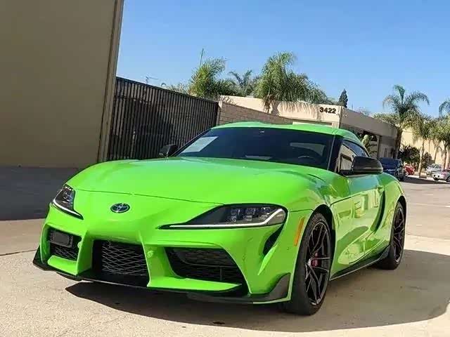 丰田supra莹光绿,漂亮