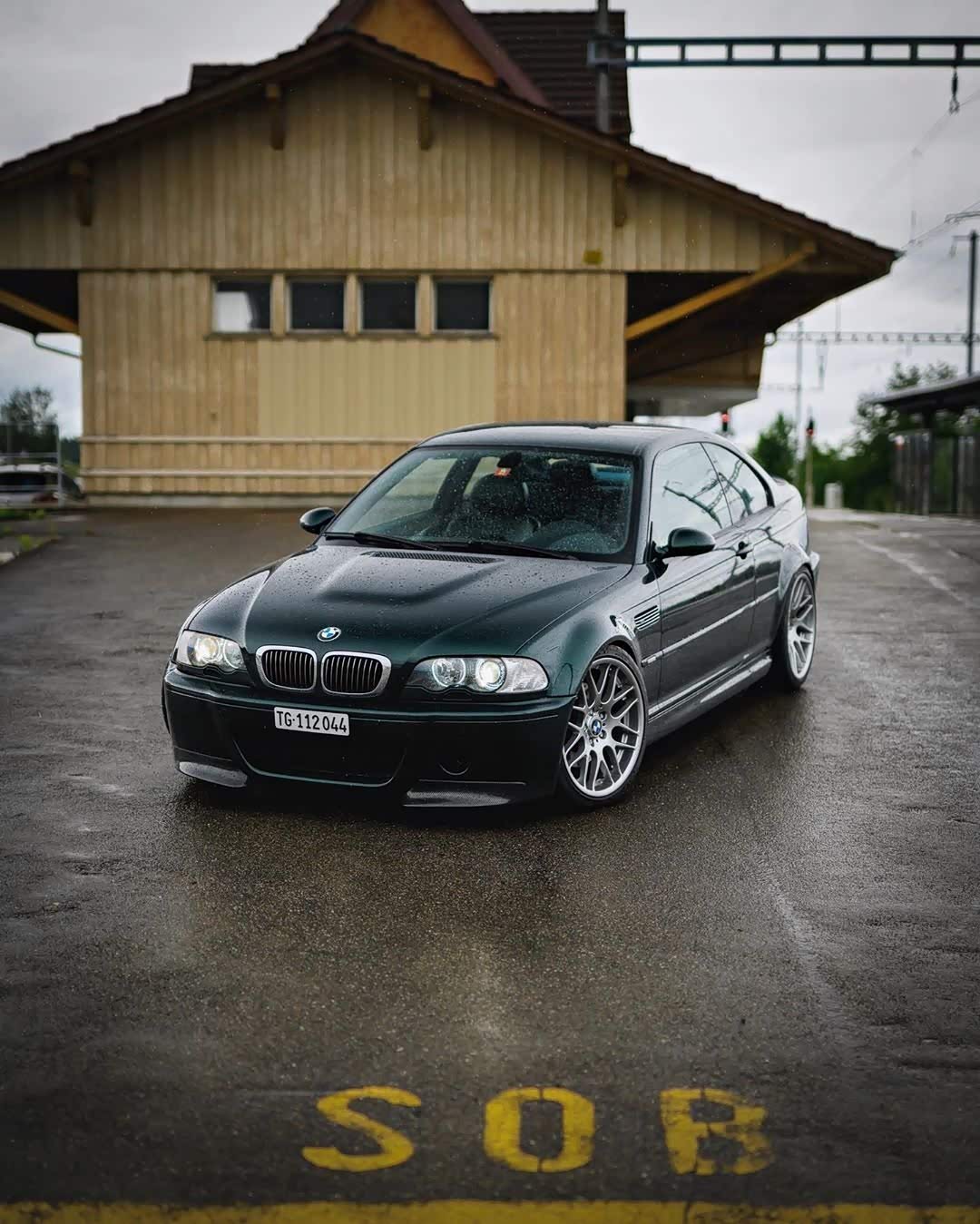 宝马e46 m3 csl牛津绿