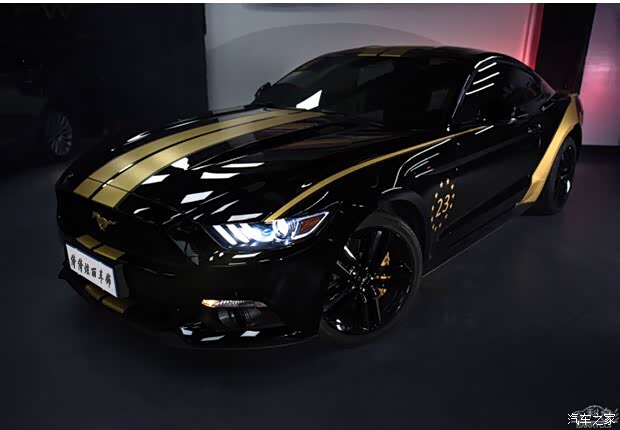 【图】黑色野马加金色饰条也不错_mustang论坛_汽车之家论坛