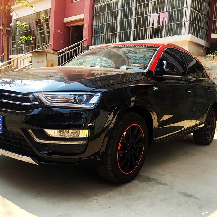 【图】花了四个小时,把暗夜流火四个轮子拆了改色_众泰sr7论坛_汽车之