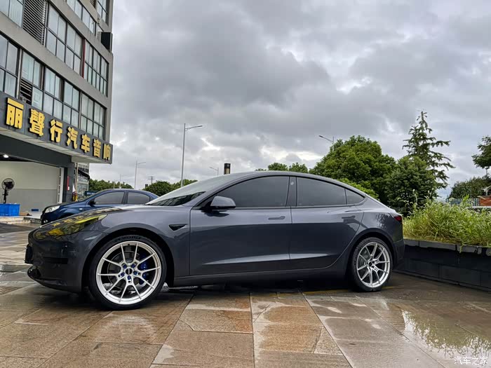 特斯拉model3冷光银素改