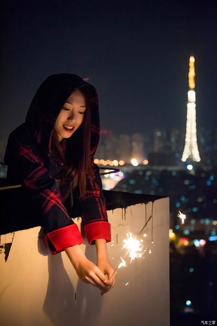 夜游长沙-美女夜景人像