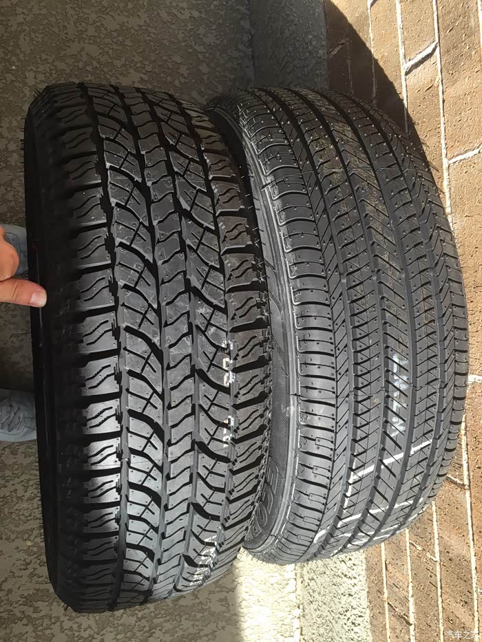 公路胎与ats胎的胎纹明显不同
