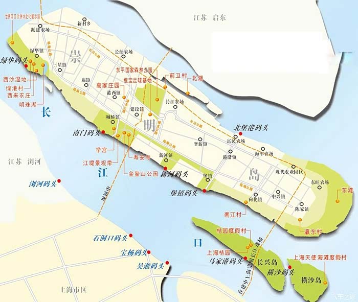 春光明媚小白凌渡崇明横沙小岛自驾游记上海最后片净土