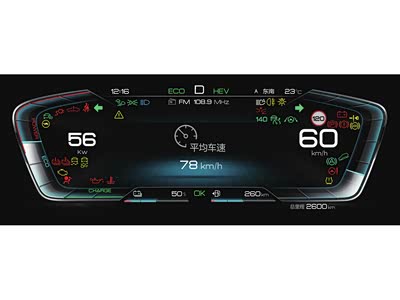 高配的12.3寸全液晶组合仪表