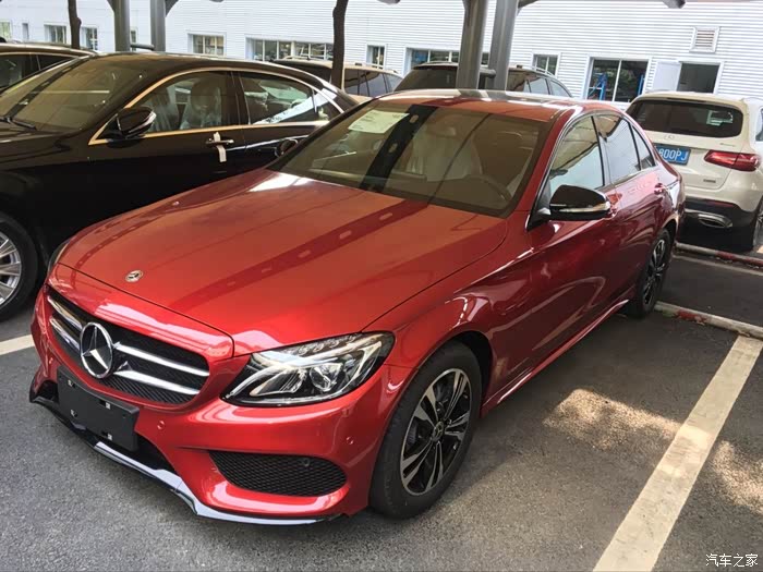 【图】迟到的外红内黑c200标轴提车记_奔驰c级论坛_汽车之家论坛