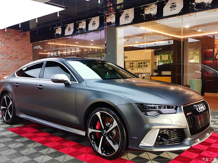 奥迪rs7施工哑光专车专用隐形车衣爱车保护上海老程