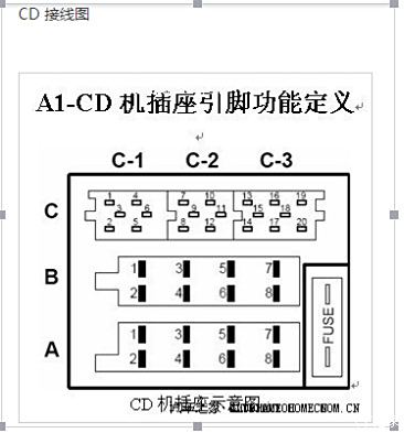 现代cd机16针脚图图片