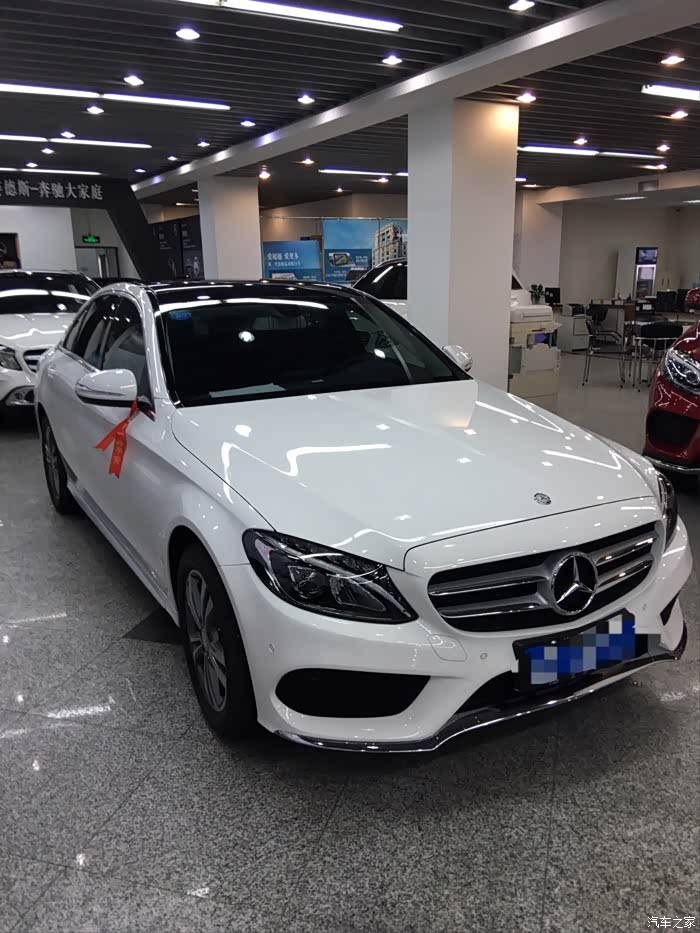【图】深圳提车啦!c200l白外黑内～_奔驰c级论坛_汽车之家论坛