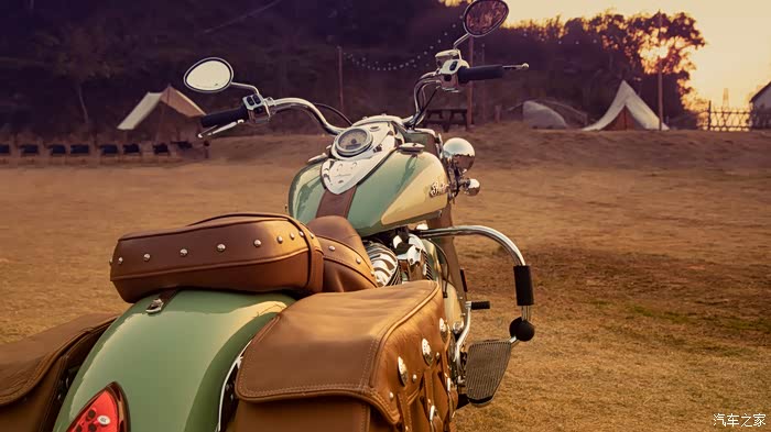 印第安酋长复古摩托车杨柳绿象牙白提车作业最好的2020年礼物