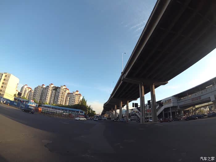 看看逸仙路殷高路路口的那根高架立柱,树在路正中间