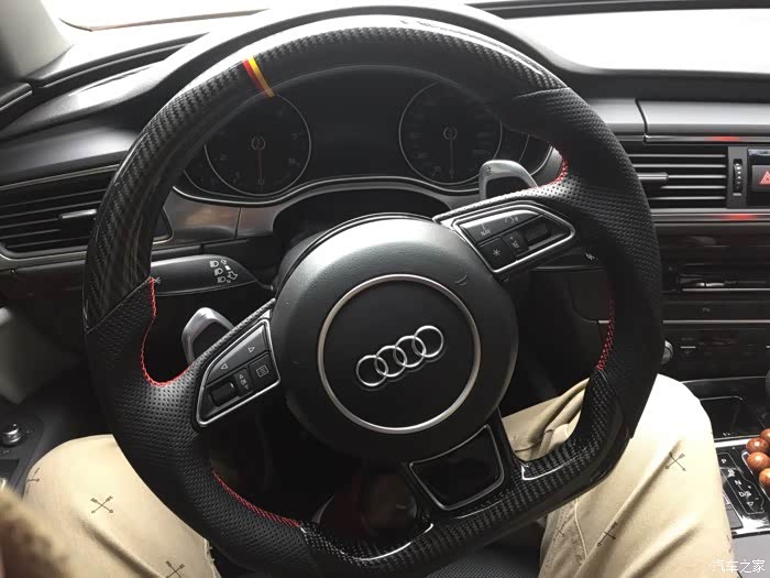 【图】14款舒适换rs7 方向盘,很不错_奥迪a7论坛_汽车之家论坛