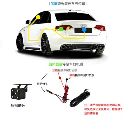 大神们问一个相对专业的问题,安装行车记录仪 后置摄像头的问题