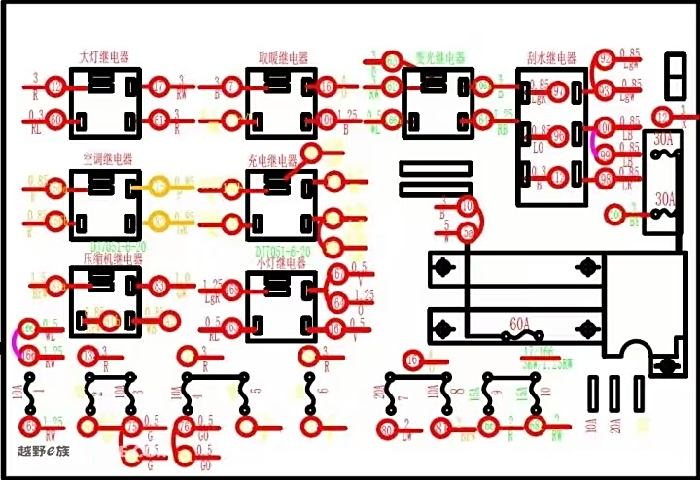 江铃陆风x8保险盒图解图片