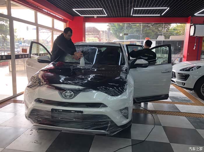 【图】精英版贴膜作业威固前档v70后档k28天窗k14_rav4荣放论坛_汽车